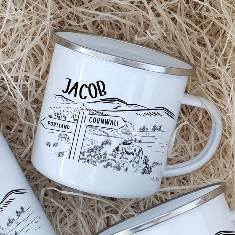 Personalised Walkers Mug & Flask Set – Hiking & Countryside Gift