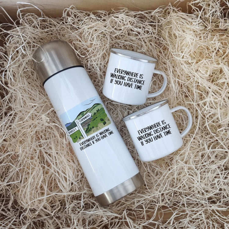 Personalised Walkers Mug & Flask Set – Hiking & Trail Walking Gift