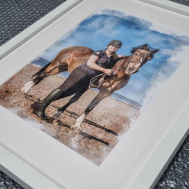 Personalised Pet Portrait – Watercolour Dog & Cat Digital Print