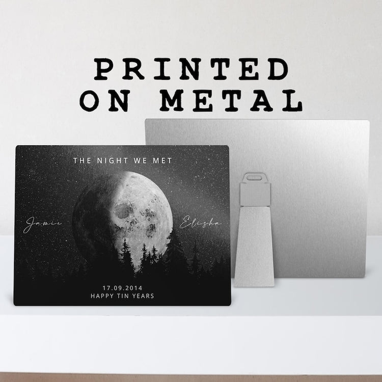 10 Year Anniversary Moon Phase Print – Personalised Tin Years Gift
