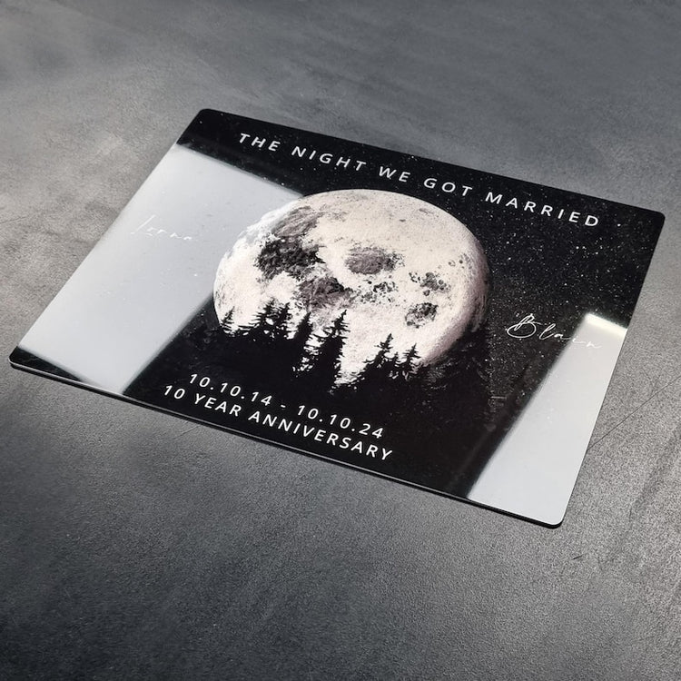 10 Year Anniversary Moon Phase Print – Personalised Tin Years Gift