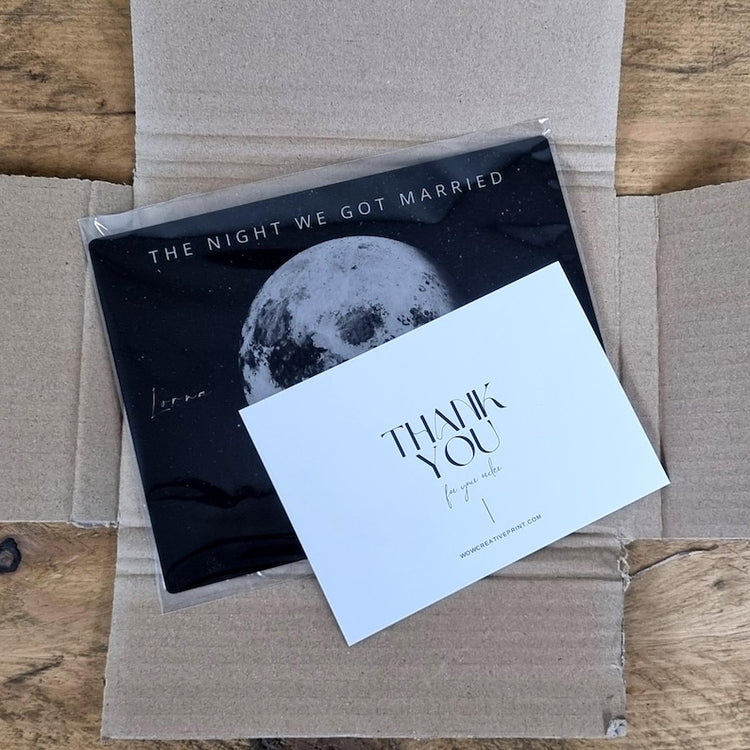 10 Year Anniversary Moon Phase Print – Personalised Tin Years Gift