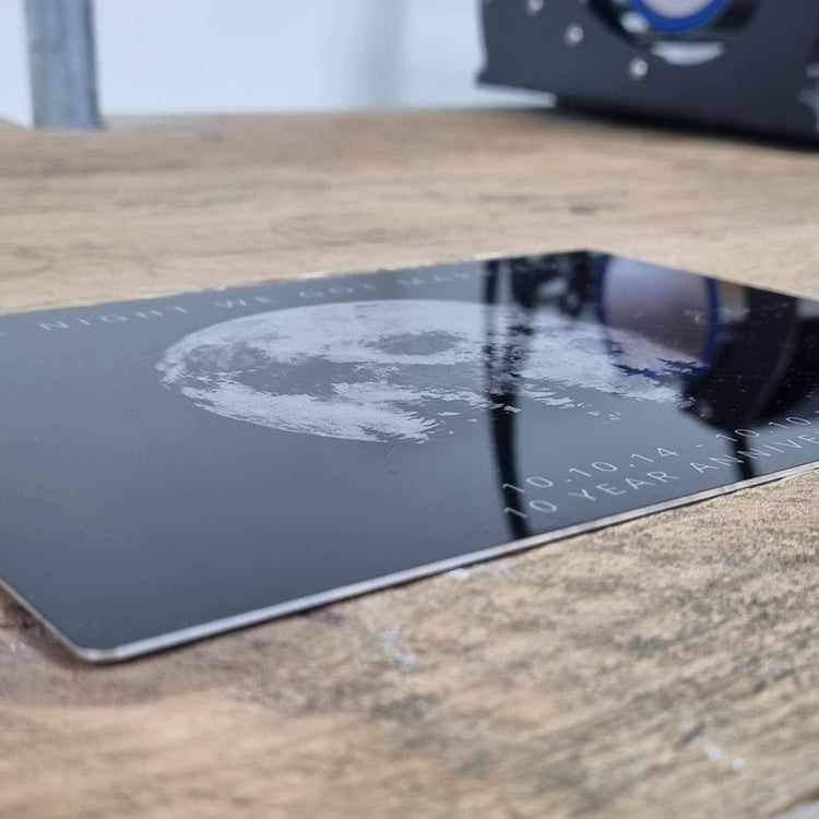 10 Year Anniversary Moon Phase Print – Personalised Tin Years Gift