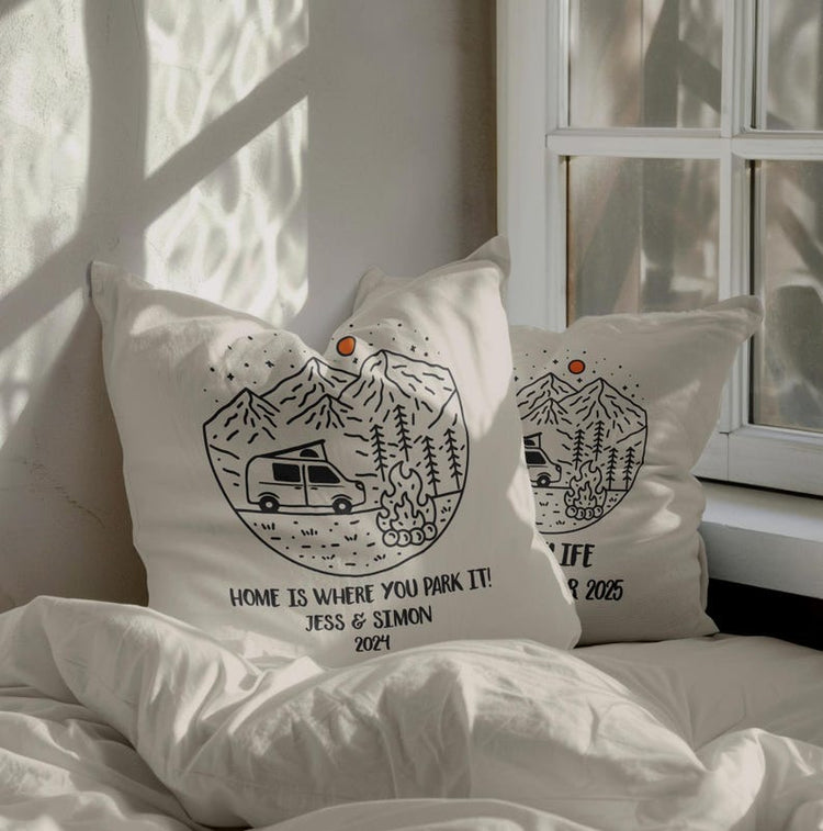 Personalised Campervan Cushion – Gift for Motorhome & Van Life Lovers