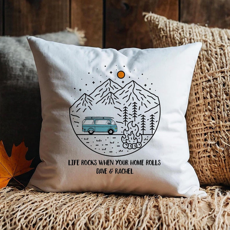 Personalised Campervan Cushion – Motorhome Gift & Home Décor Idea