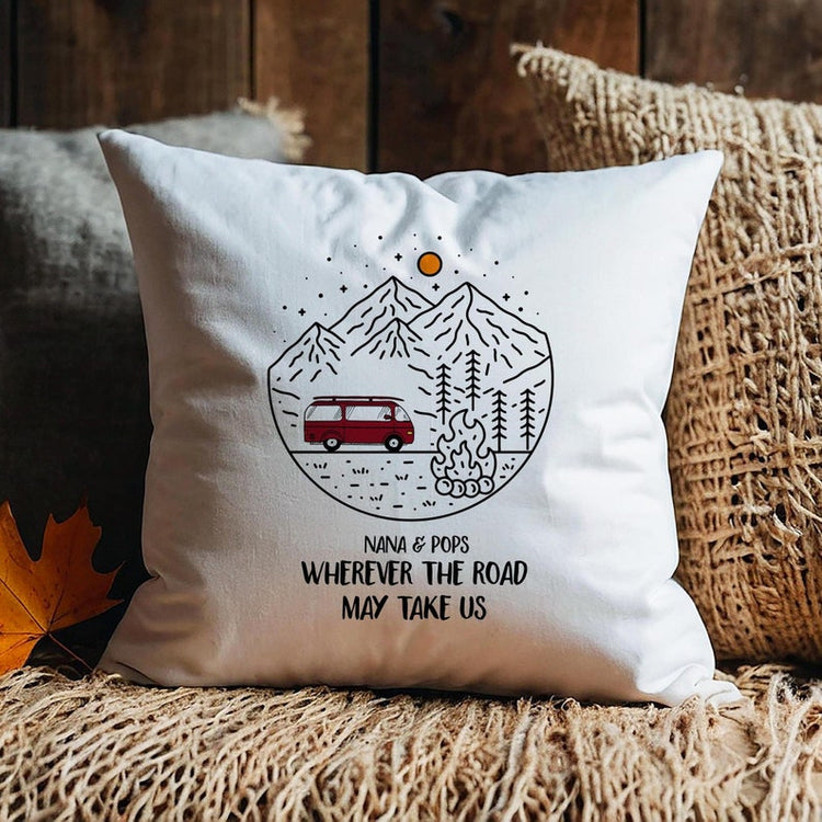 Personalised Campervan Cushion – Motorhome Gift & Home Décor Idea