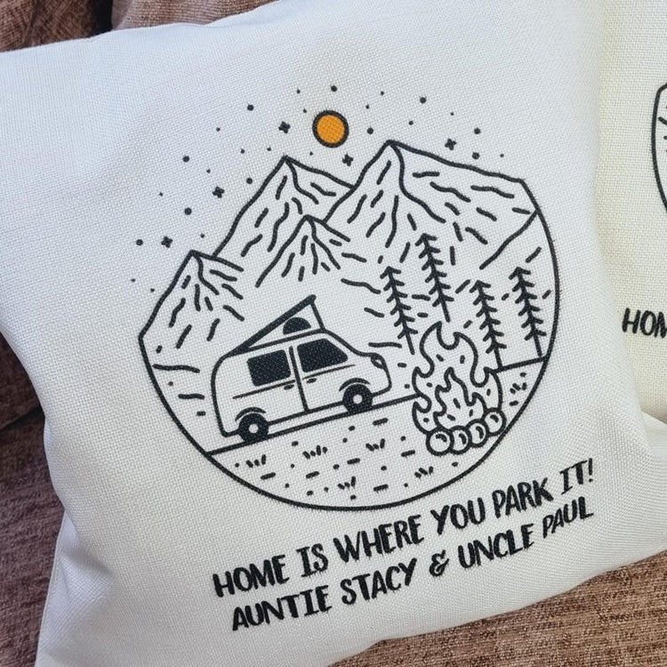 Personalised Campervan Cushion – Gift for Motorhome & Van Life Lovers