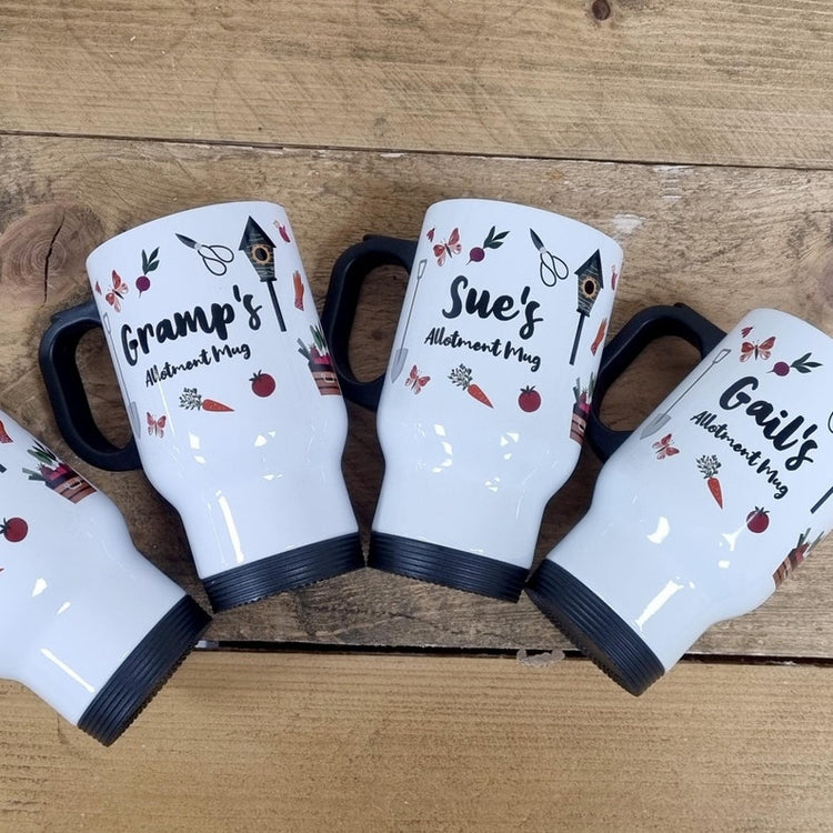 Personalised Allotment Thermal Mug – Gardener & Home Grower Gift
