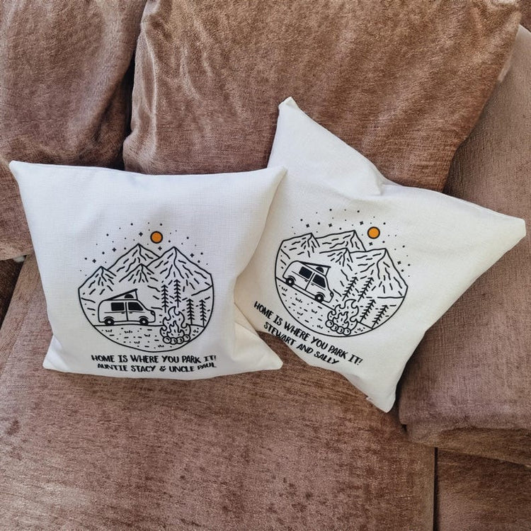 Personalised Campervan Cushion – Gift for Motorhome & Van Life Lovers