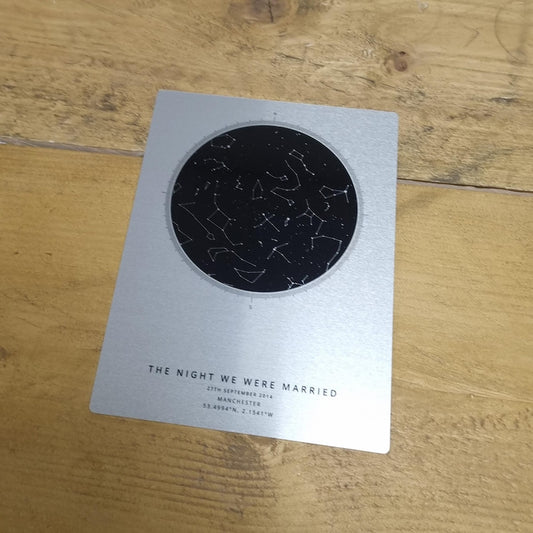 Custom Star Map Print – Personalised Tin Year Anniversary & Wedding Gift