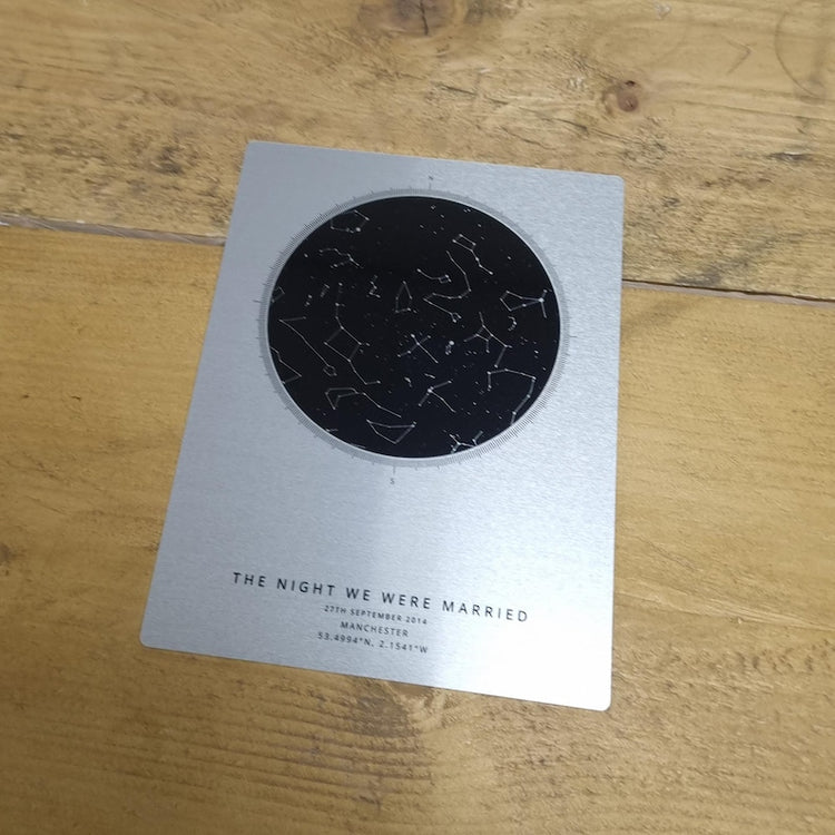 Custom Star Map Print – Personalised Tin Year Anniversary & Wedding Gift