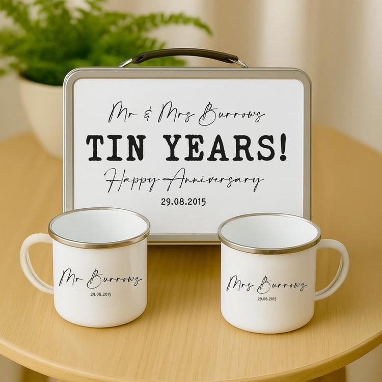 10 Year Anniversary Tin – Personalised Custom Gift for Couple