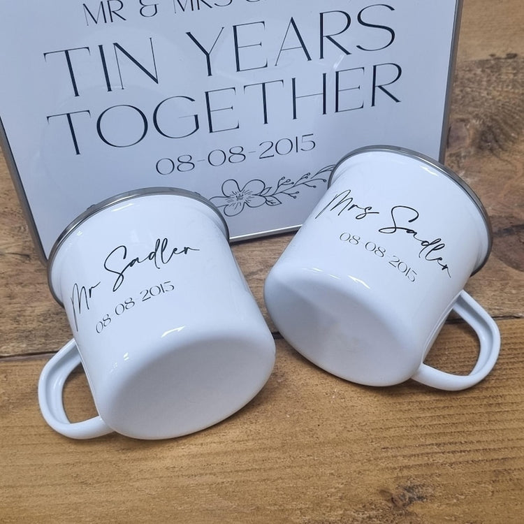 10 Year Anniversary Tin – Personalised Custom Gift for Wedding Couple
