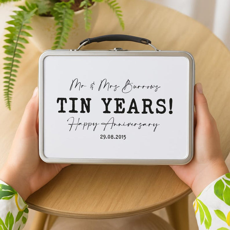 10 Year Anniversary Tin – Personalised Custom Gift for Couple