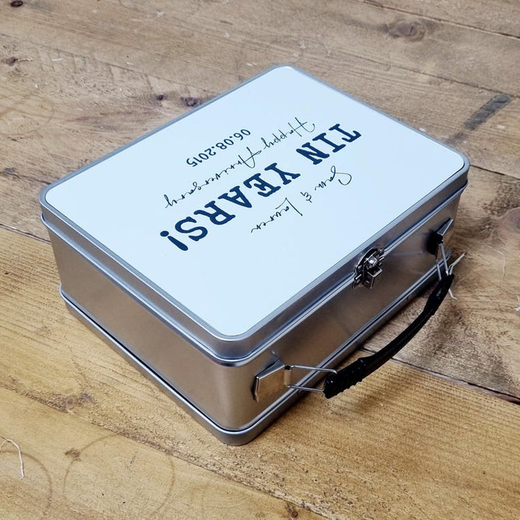 10 Year Anniversary Tin – Personalised Custom Gift for Couple