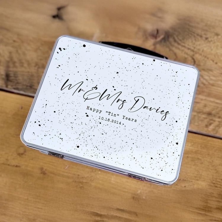 10 Year Anniversary Tin & Cup Set – Personalised Gift for Couple