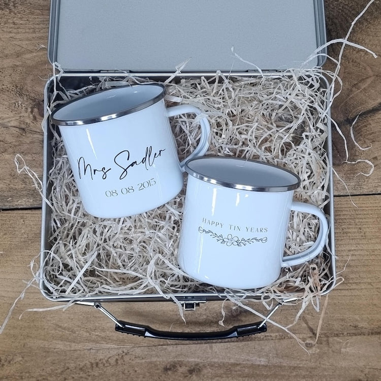 10 Year Anniversary Tin – Personalised Custom Gift for Wedding Couple
