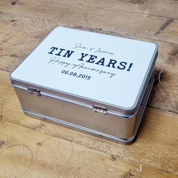 10 Year Anniversary Tin – Personalised Custom Gift for Couple