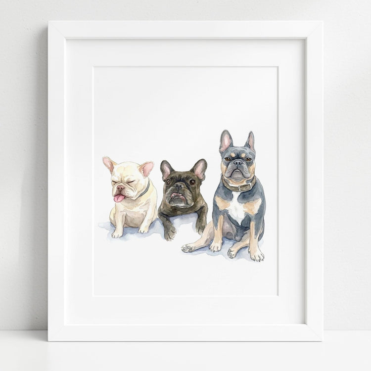 Custom Dog Portrait – Watercolour Pet Art from Photo, Personalised Memorial Gift,Keepsake