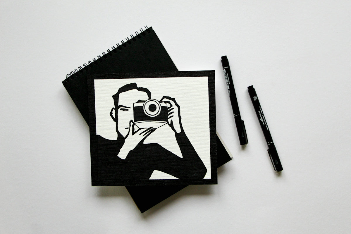 black and white skull illustration