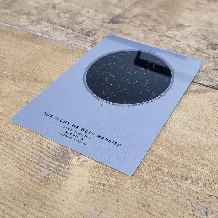 Custom Star Map Print – Personalised Tin Year Anniversary & Wedding Gift