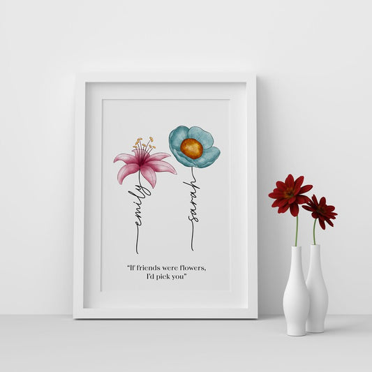Personalised Friendship Print – Bestie Quote & Gift for Her