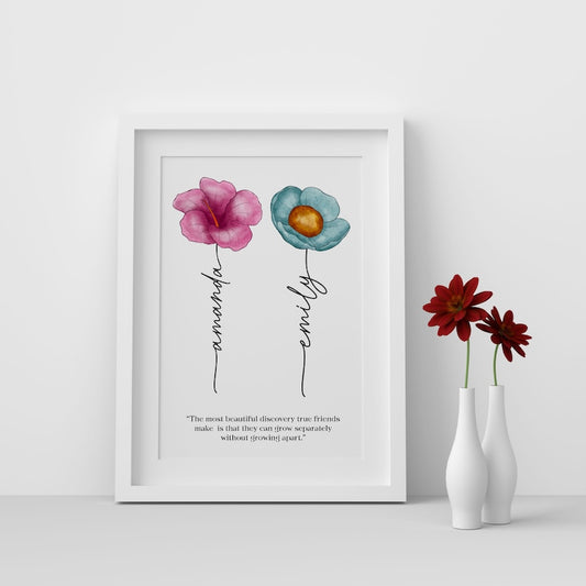 Personalised Friendship Print – Bestie Quote & Thank You Gift