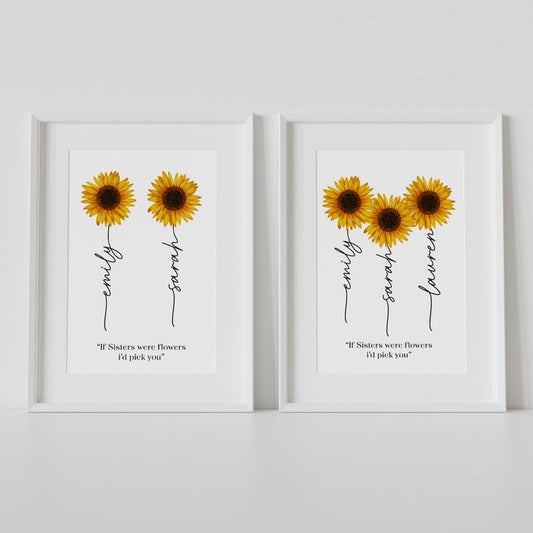 Personalised Sister Print – Birthday & Thank You Gift for Sister