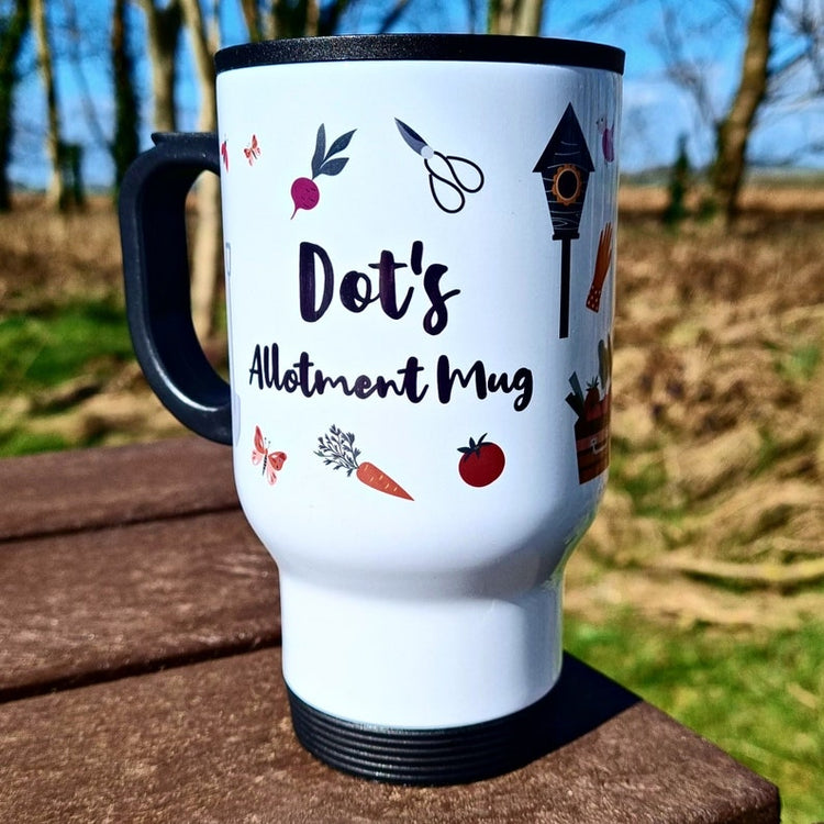 Personalised Allotment Thermal Mug – Gardener & Home Grower Gift