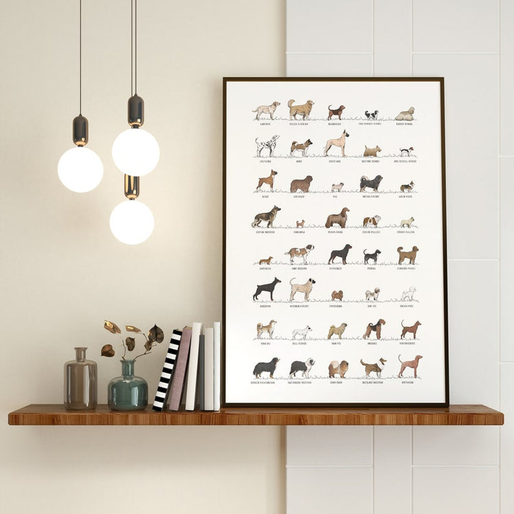 Dog Lover Print – Fun Pet Poster & Unique Dog Breed Wall Art Gift