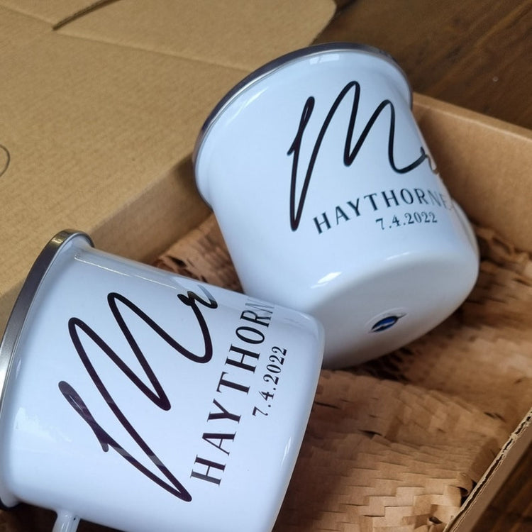 10 Year Anniversary Flask & Cup Set – Personalised Tin Years Gift