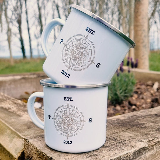 Personalised Adventure Enamel Mug – Wedding & Tin Anniversary Gift - Wow Creative Print