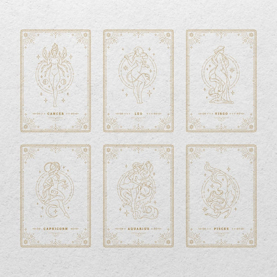 Zodiac Sign Print – Birth Month Star Sign Tarot Astrology Wall Art - Wow Creative Print
