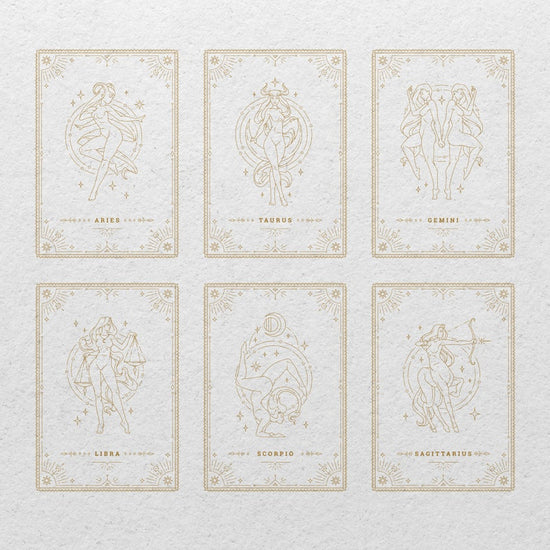 Zodiac Sign Print – Birth Month Star Sign Tarot Astrology Wall Art - Wow Creative Print