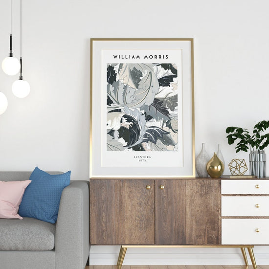 William Morris Poster – Floral Acanthus Print Wall Art - Wow Creative Print