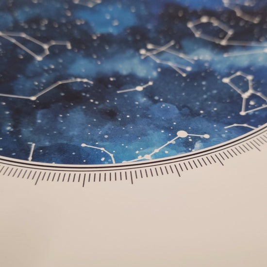 Personalised Watercolour Star Map Print - Wow Creative Print