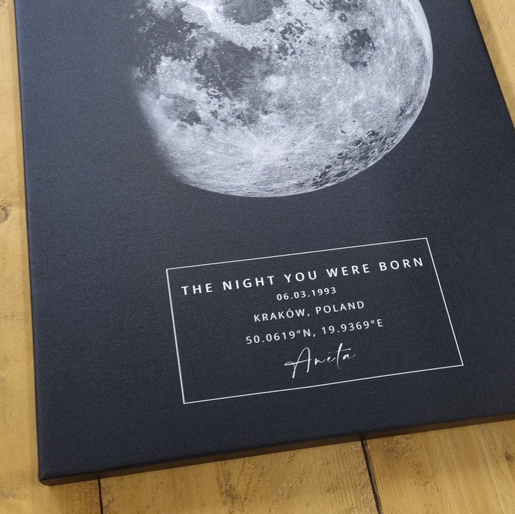 Personalised Moon Night Sky Print – Anniversary & Wedding Gift