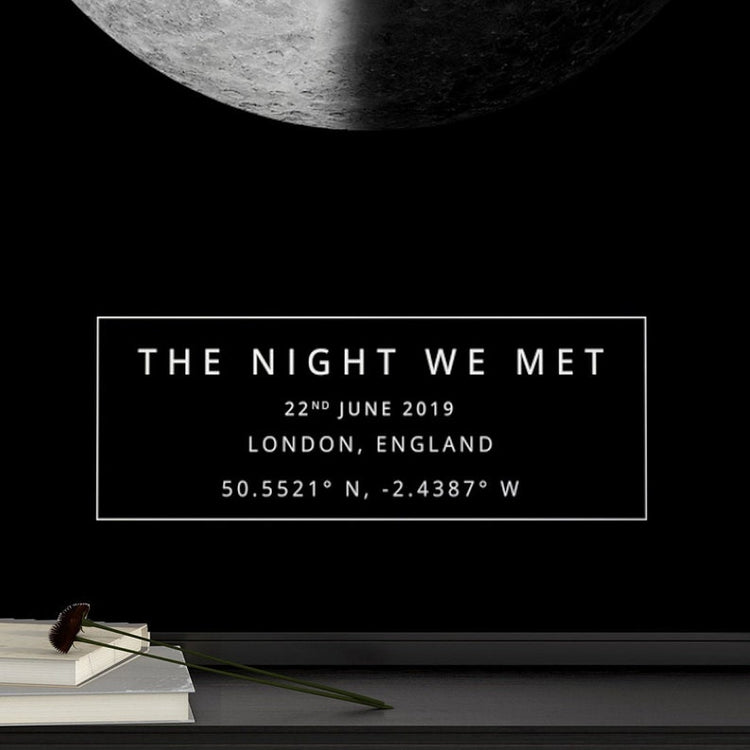 Personalised Moon Night Sky Print – Anniversary & Wedding Gift