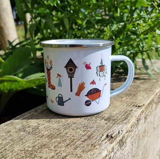 Personalised Allotment Enamel Mug – Gardener & Home Grower Gift