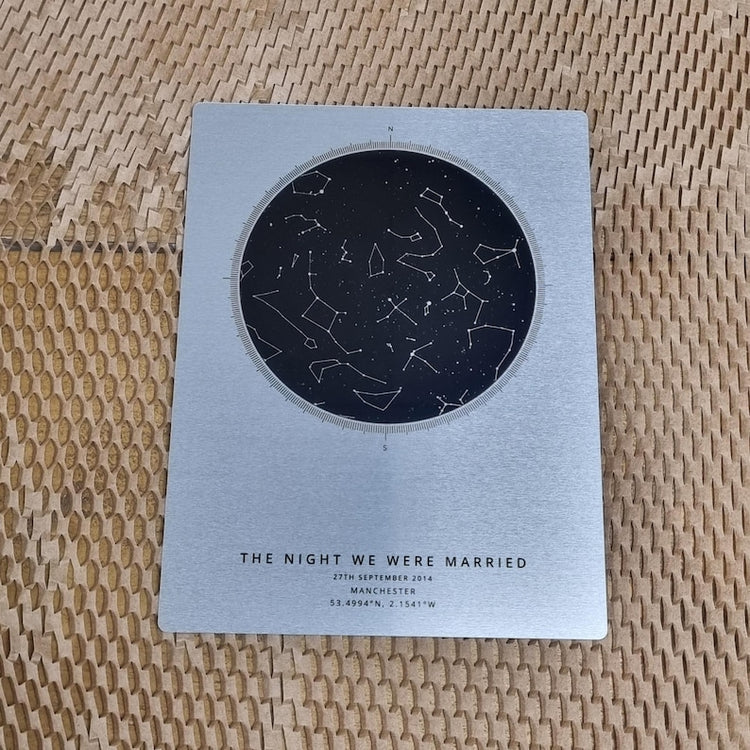 Custom Star Map Print – Personalised Tin Year Anniversary & Wedding Gift