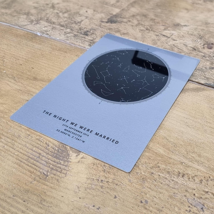Custom Star Map Print – Personalised Tin Year Anniversary & Wedding Gift
