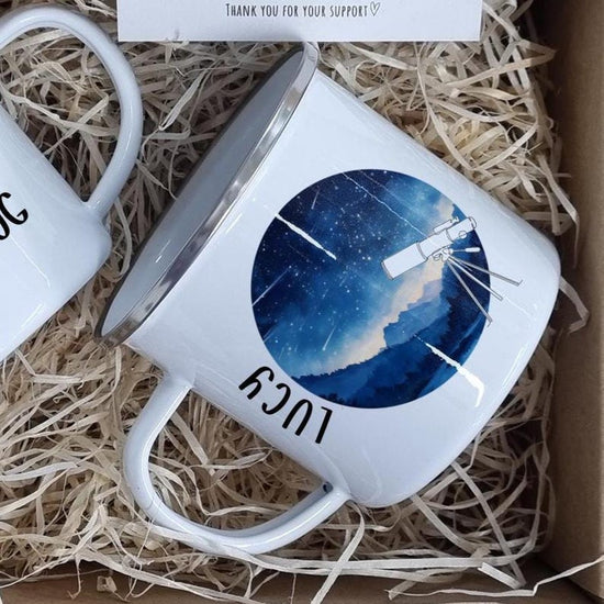 Personalised Stargazing Mug & Flask Set – Nightsky & Star Gift - Wow Creative Print