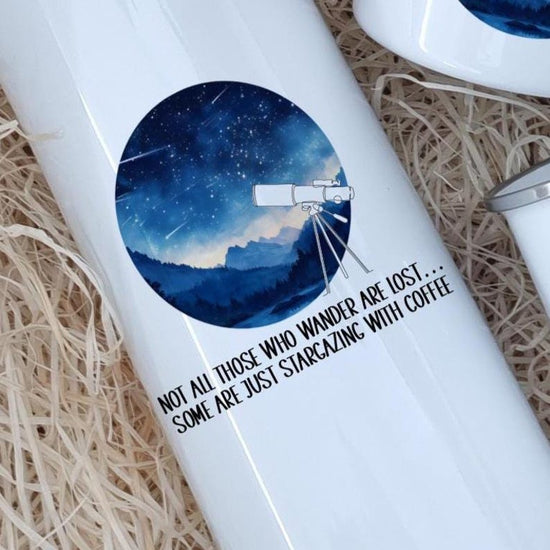 Personalised Stargazing Mug & Flask Set – Nightsky & Star Gift - Wow Creative Print