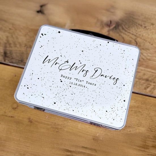 10 Year Anniversary Tin & Cup Set – Personalised Gift for Couple - Wow Creative Print Store