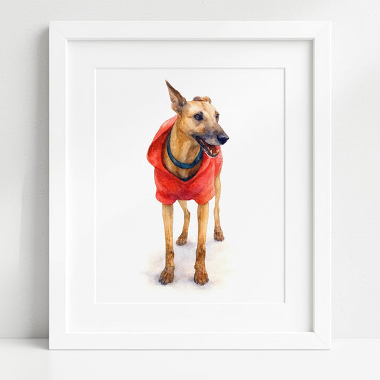 Custom Dog Portrait – Watercolour Pet Art from Photo, Personalised Memorial Gift,Keepsake