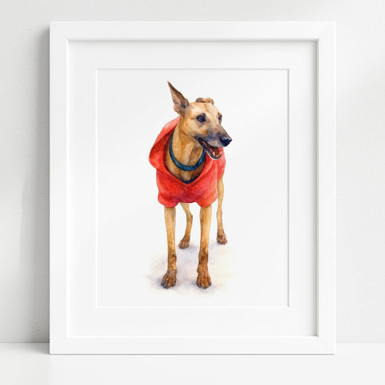 Custom Dog Portrait – Watercolour Pet Art from Photo, Personalised Memorial Gift,Keepsake