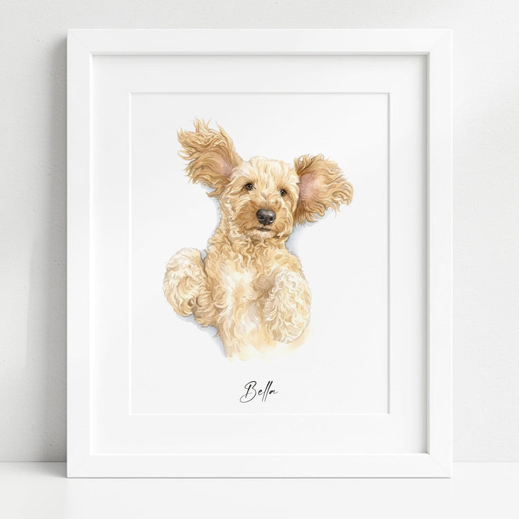 Custom Pet Portrait, Hand-Drawn Watercolor, Cat Drawing From Photo, Dog Portrait