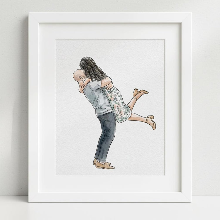 Best Friend Gift, Custom Portrait, Painting from Photo, Friends Prints, Birthday Gift for Her, Unique Gift for Him, Hand Drawn Illustration