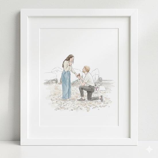 Personalised Watercolor Portrait from Photo: Custom Family Art, Couple Gift, Valentines For Him