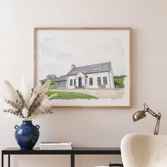 Personalised Watercolour New Home Portrait, House Print Gift, Housewarming Drawing, House Sketch, Our First Home, Realtor Gift
